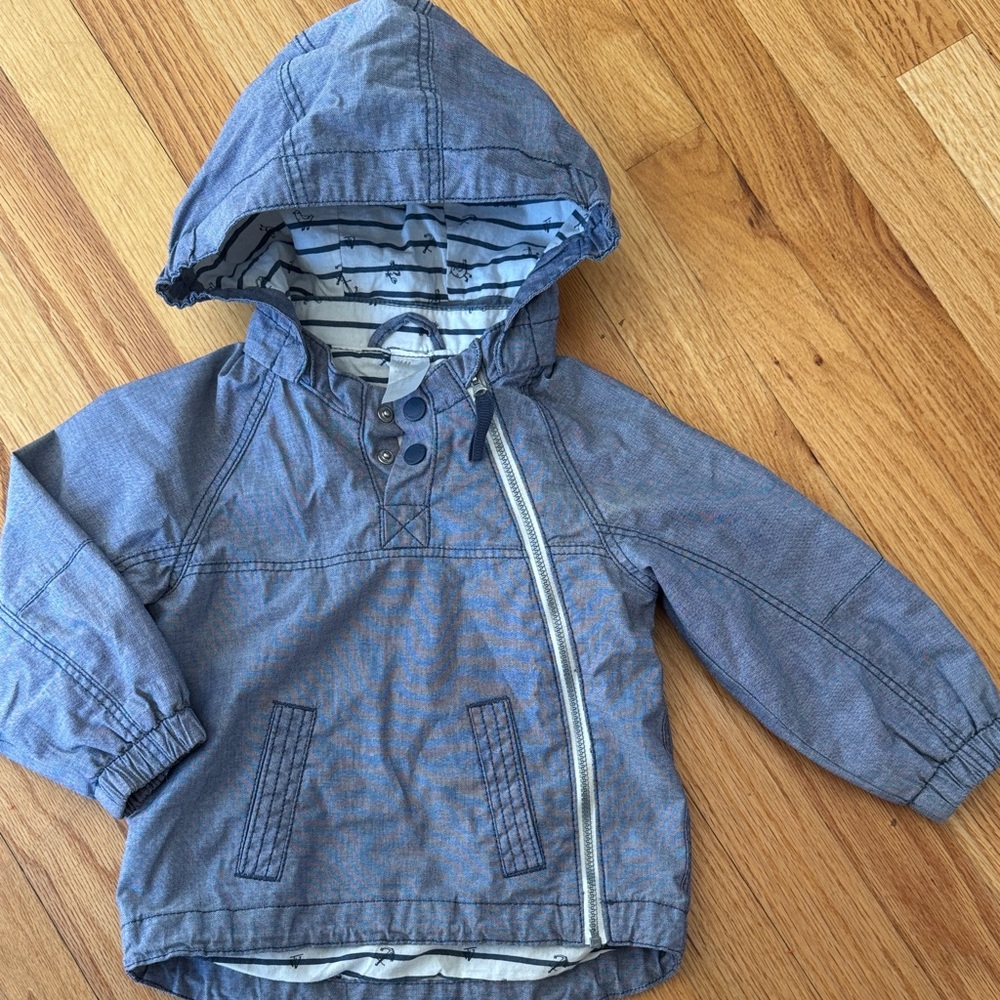 H&M Boys' Nautical Hooded Jacket - Denim Blue